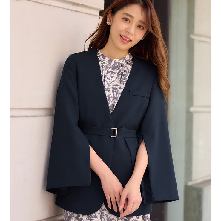 袖ファスナー付ノーカラージャケット    | alotta | 詳細画像7 