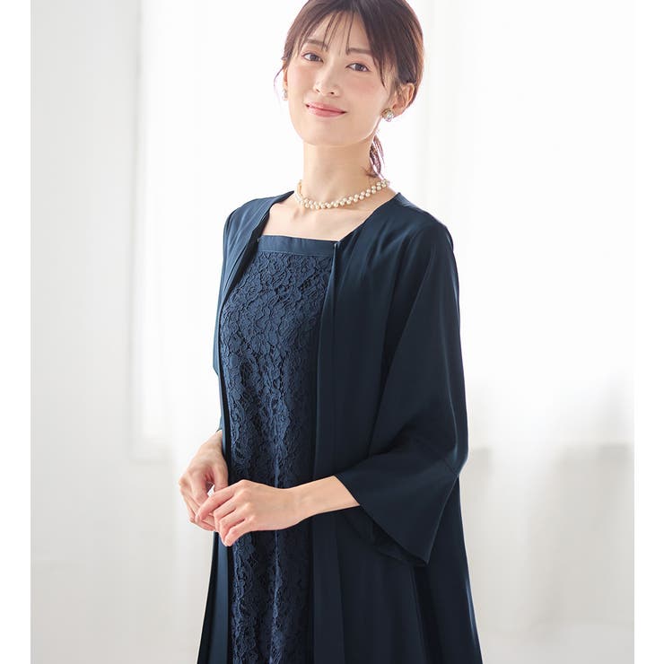 レース切替アンサンブル風ワンピース | alotta | 詳細画像18 