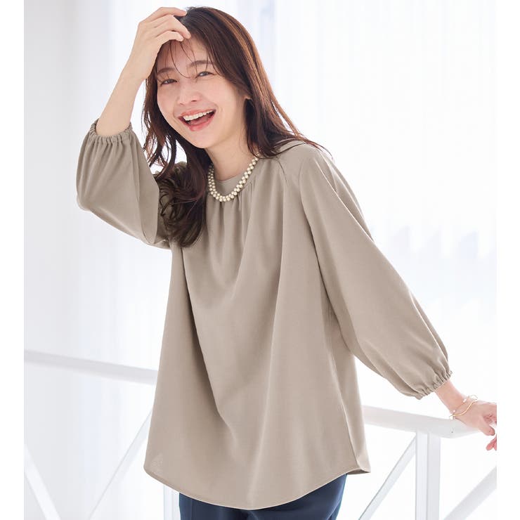 らくキレイストレッチギャザーブラウス   | Viola e Viola | 詳細画像1 