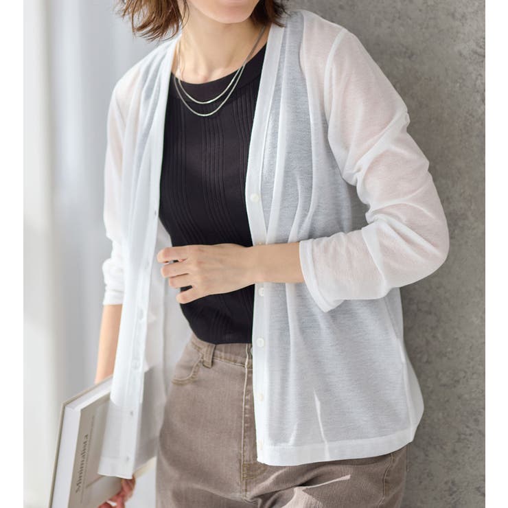 ＶネックベーシックＵＶカーディガン    | Viola e Viola | 詳細画像1 