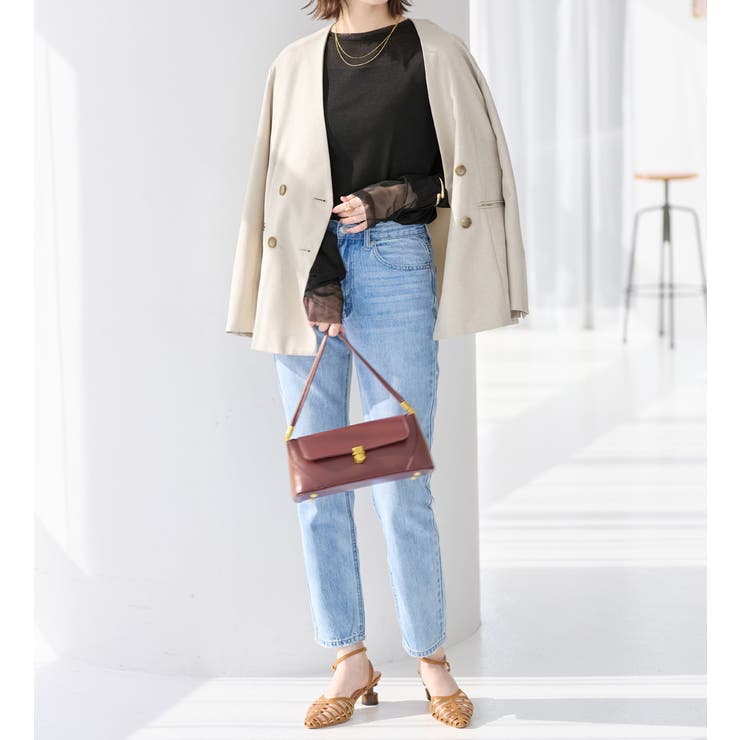 程よい透け感大人シアー素材切替トップス  | Viola e Viola | 詳細画像14 