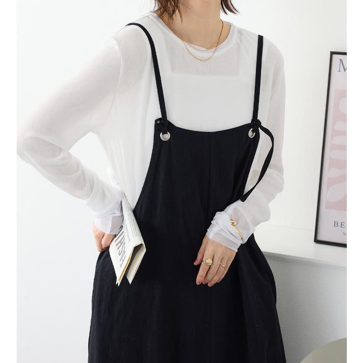 程よい透け感大人シアー素材切替トップス  | Viola e Viola | 詳細画像15 