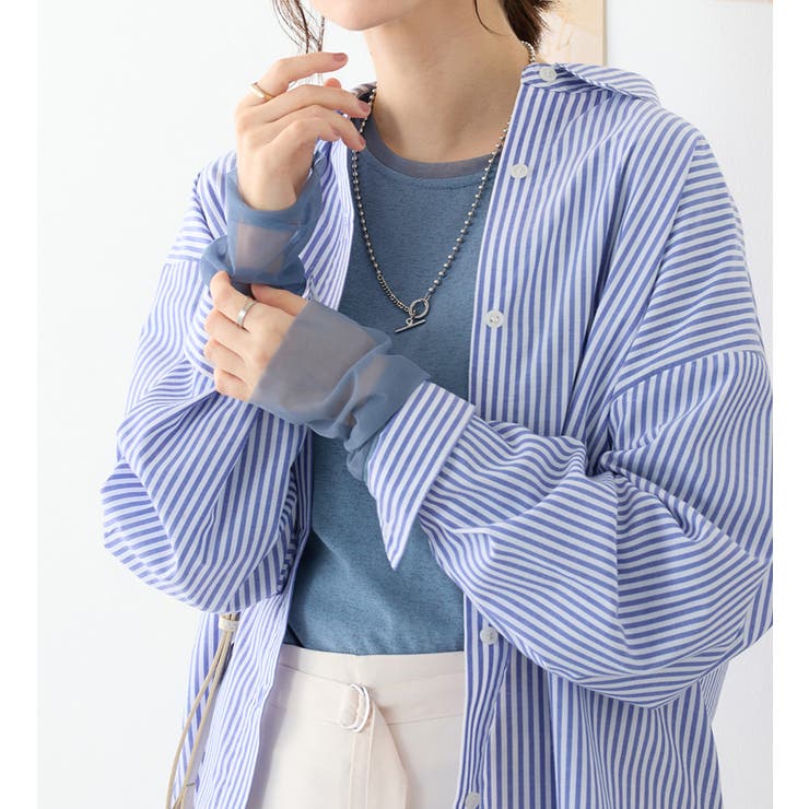 程よい透け感大人シアー素材切替トップス  | Viola e Viola | 詳細画像22 