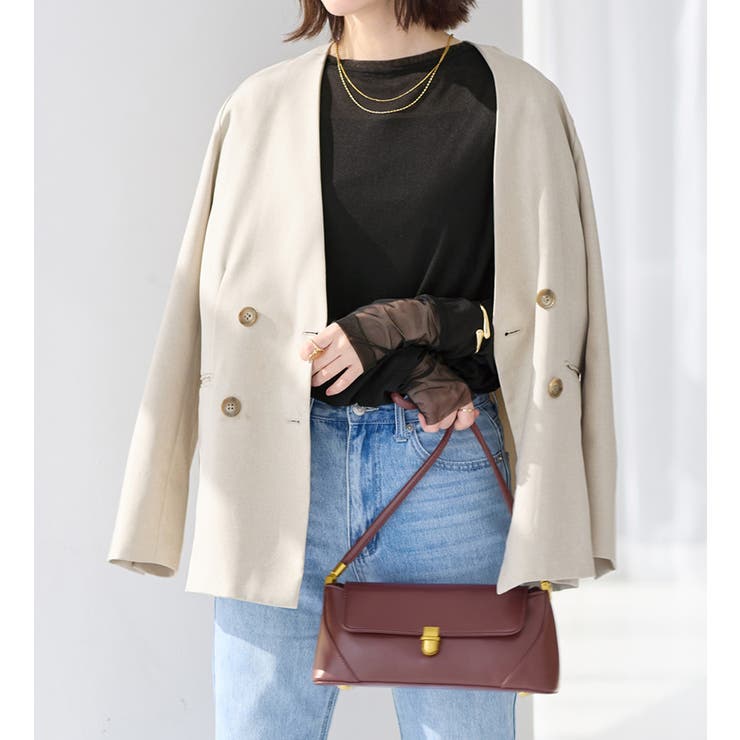 程よい透け感大人シアー素材切替トップス  | Viola e Viola | 詳細画像8 