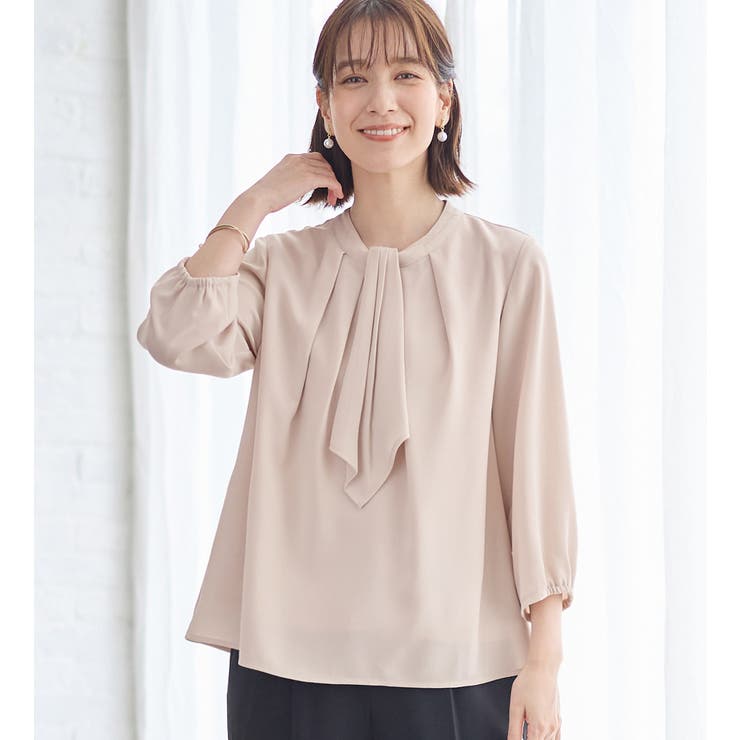 グレージュ | ２ＷＡＹボウタイタックブラウス      | Viola e Viola