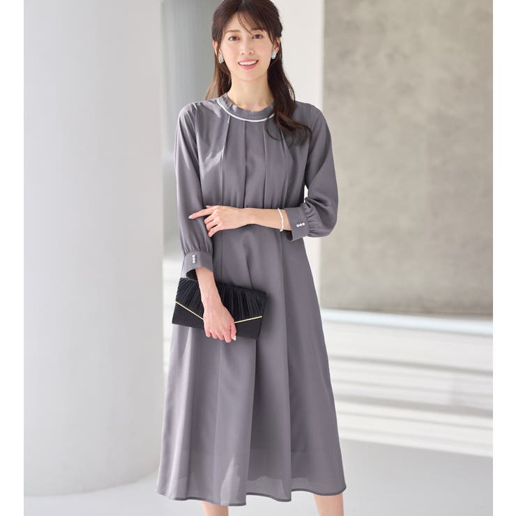 上品光沢フレアーワンピース        | alotta | 詳細画像15 