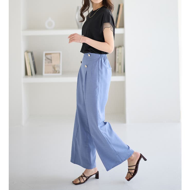 袖チュールデザイン綿混Ｔシャツ | alotta | 詳細画像36 