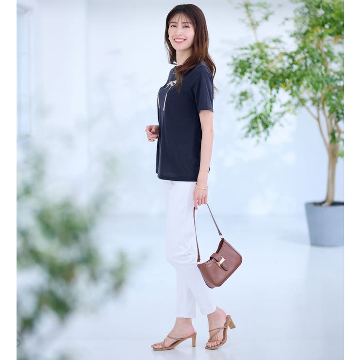 大人かわいいプリント綿混Ｔシャツ | alotta | 詳細画像6 