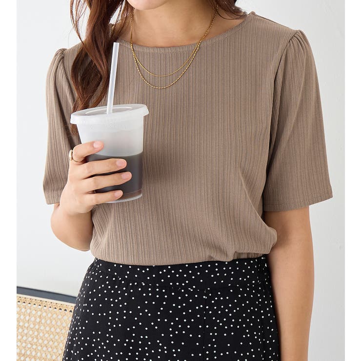 ひんやりランダムテレコリブＴシャツ | alotta | 詳細画像21 