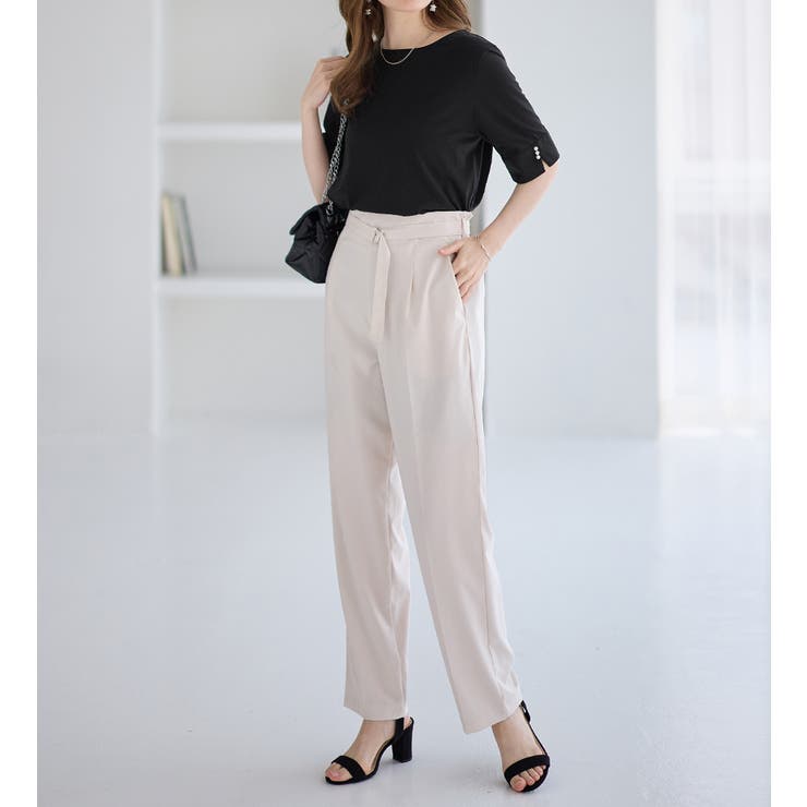 ５分袖パール調ボタンＴシャツ | alotta | 詳細画像11 