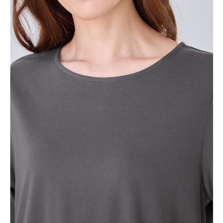 ５分袖パール調ボタンＴシャツ | alotta | 詳細画像18 