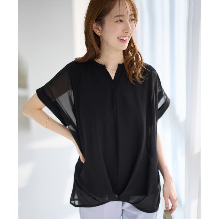 裾タックふんわりブラウス | alotta | 詳細画像24 