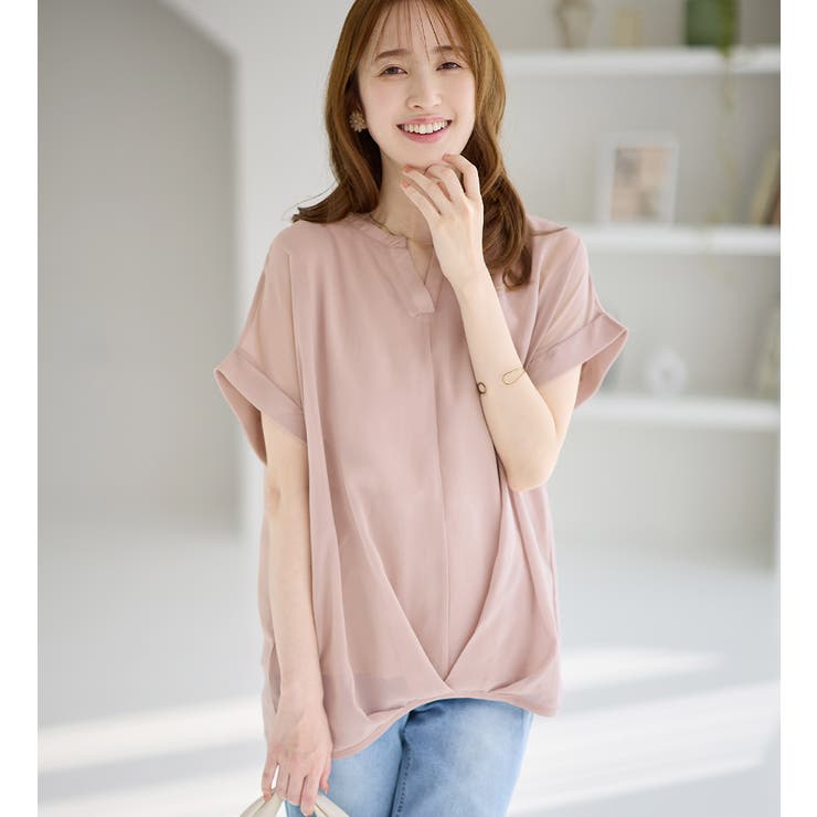 裾タックふんわりブラウス | alotta | 詳細画像8 