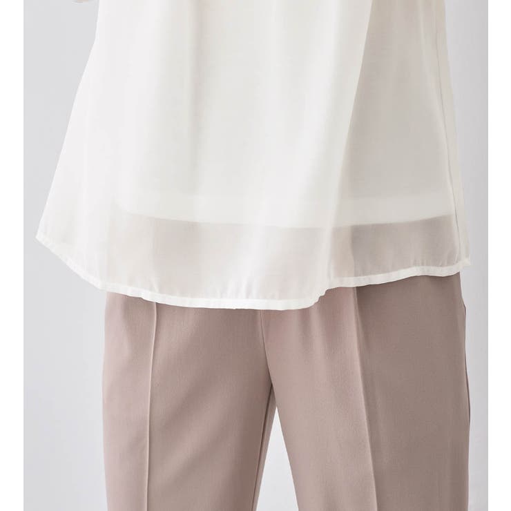 アクセ付シフォンタックブラウス７分袖 | alotta | 詳細画像21 