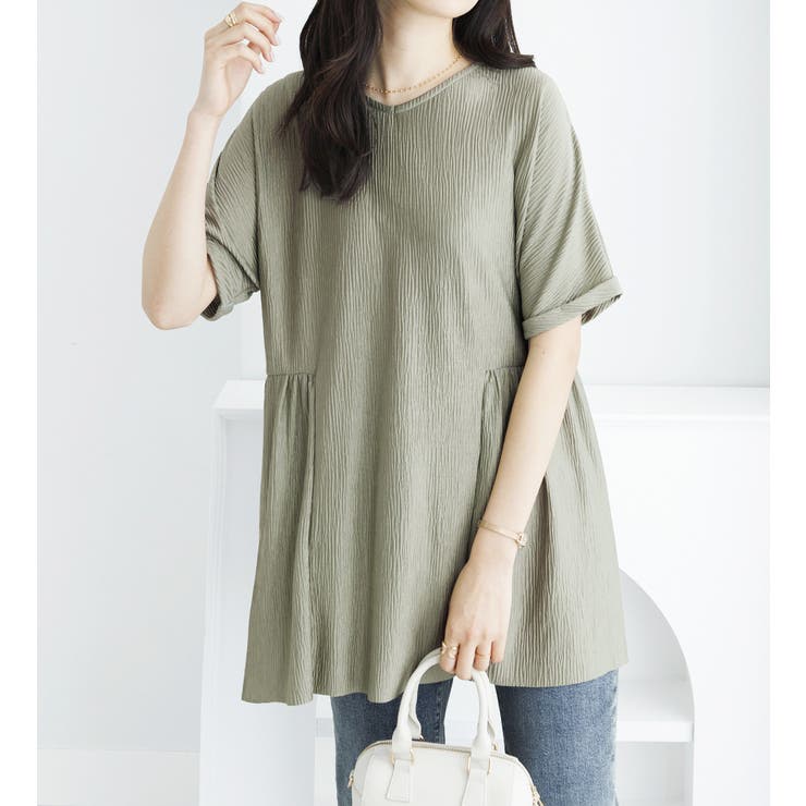 楊柳カットソーギャザーチュニック | alotta | 詳細画像14 