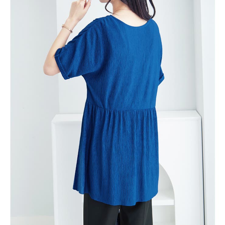 楊柳カットソーギャザーチュニック | alotta | 詳細画像24 