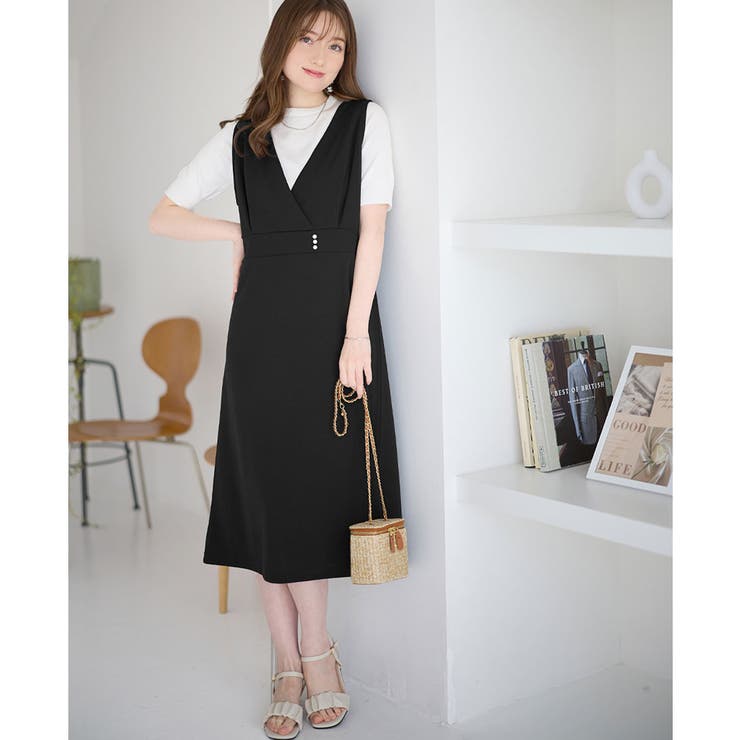 カシュクールデザインジャンパースカート | alotta | 詳細画像7 