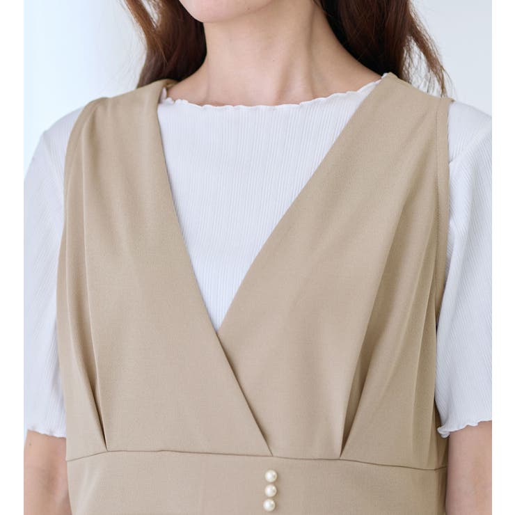 カシュクールデザインジャンパースカート | alotta | 詳細画像17 