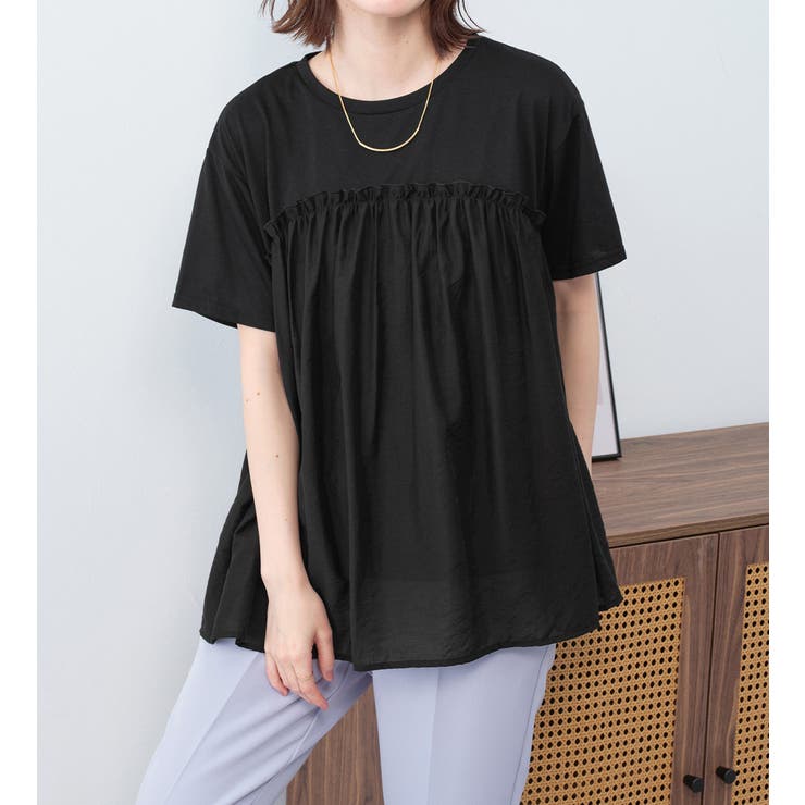 ブラック | ドッキング切替トップス | Viola e Viola