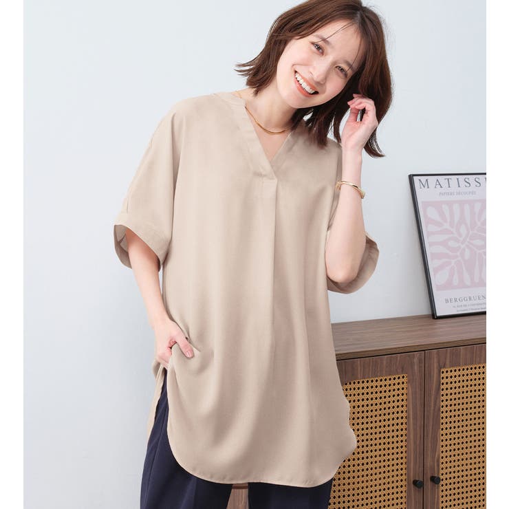 グレージュ | タックスキッパーチュニック | Viola e Viola