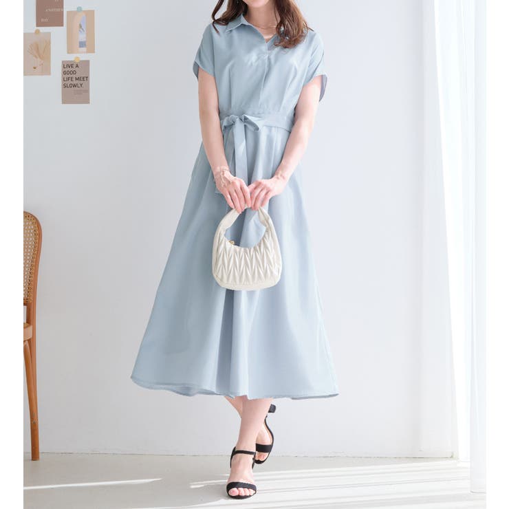 ベルト付ききれいめシャツワンピース | alotta | 詳細画像5 