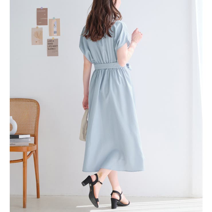 ベルト付ききれいめシャツワンピース | alotta | 詳細画像6 