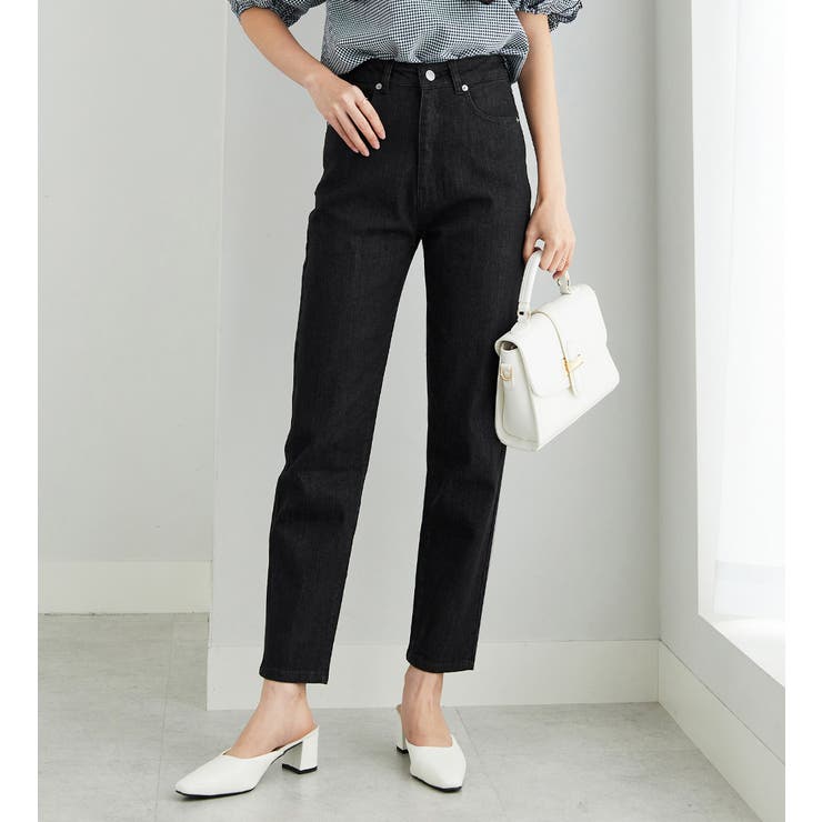 インディゴブラック | すっきりスリムデニムパンツ | alotta