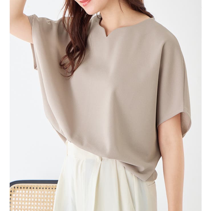 グレージュ | ドルマンスリーブきれいめカットソー | alotta