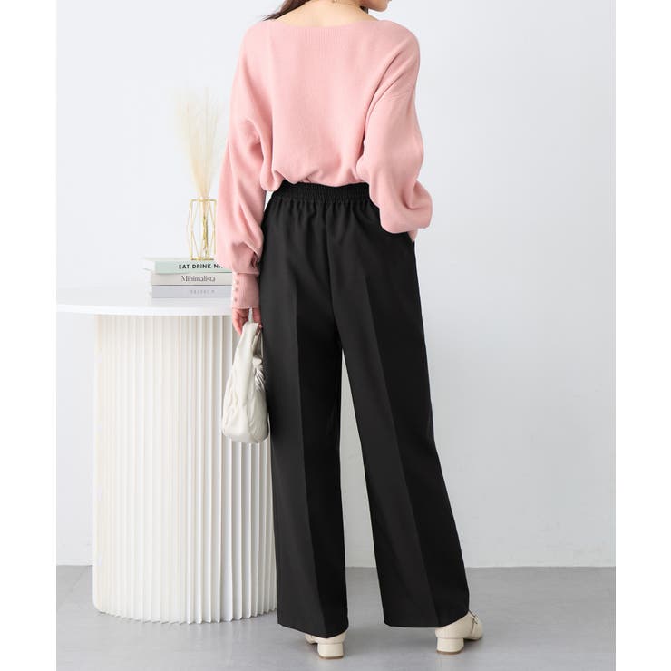 ウエストシャーリングとろみワイドパンツ | alotta | 詳細画像10 