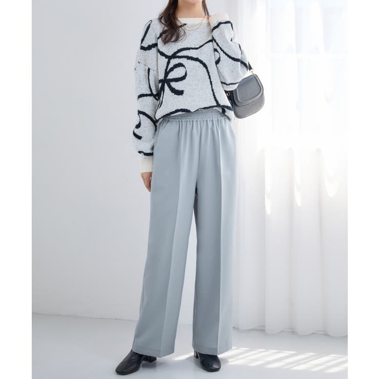 ウエストシャーリングとろみワイドパンツ | alotta | 詳細画像12 