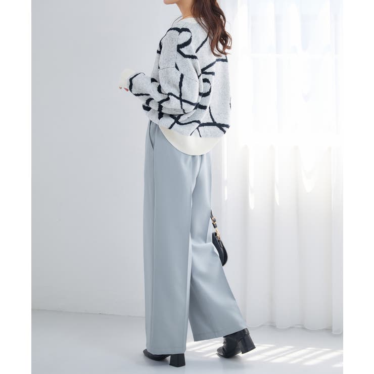 ウエストシャーリングとろみワイドパンツ | alotta | 詳細画像13 