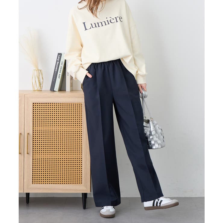 ウエストシャーリングとろみワイドパンツ | alotta | 詳細画像3 