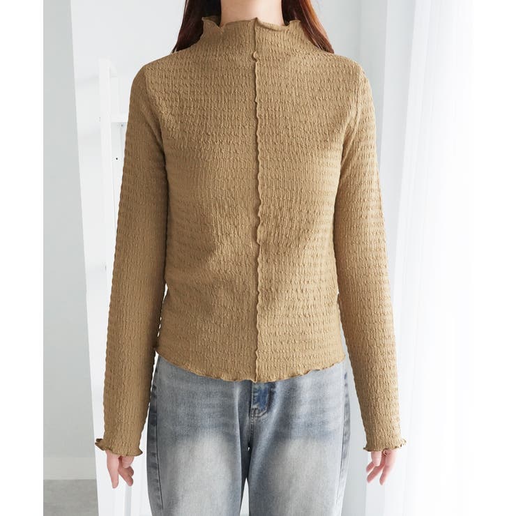 カットジャガードプチハイネックプルオーバ | alotta | 詳細画像10 