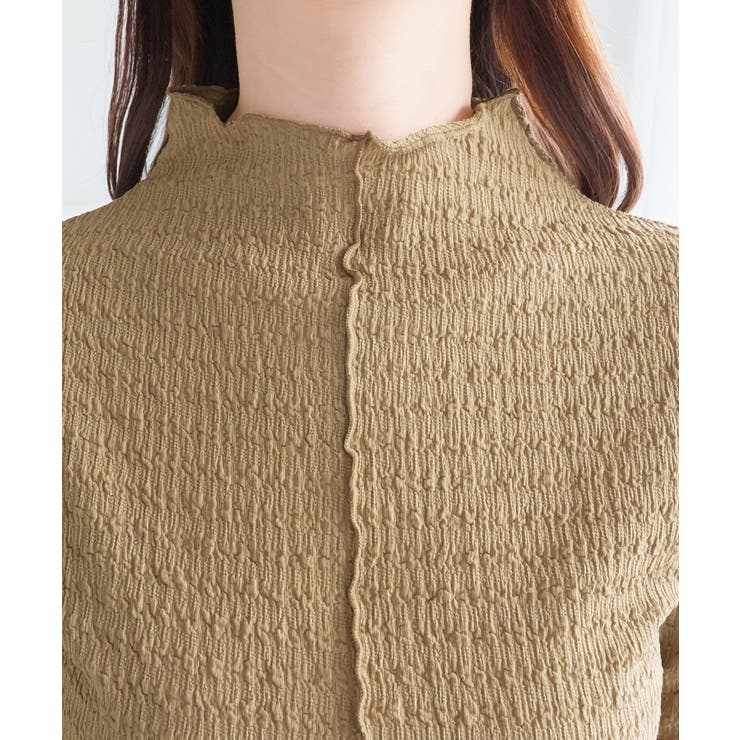 カットジャガードプチハイネックプルオーバ | alotta | 詳細画像12 