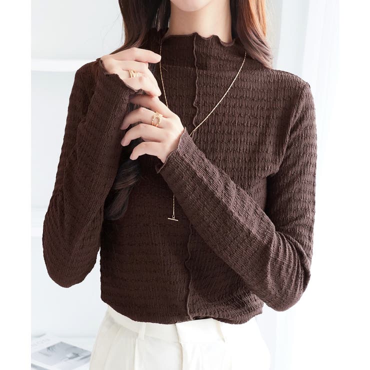 カットジャガードプチハイネックプルオーバ | alotta | 詳細画像16 