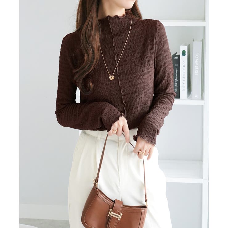 カットジャガードプチハイネックプルオーバ | alotta | 詳細画像18 