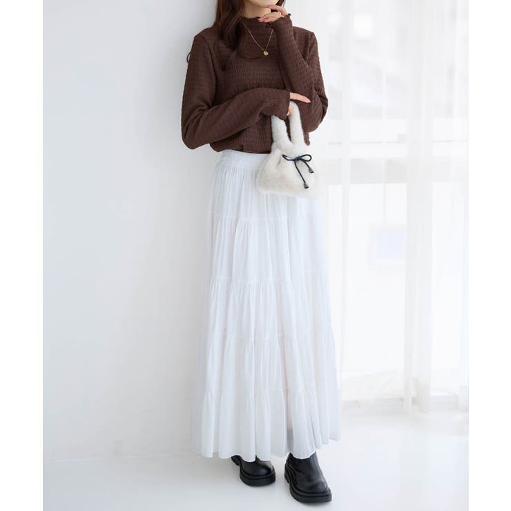 カットジャガードプチハイネックプルオーバ | alotta | 詳細画像19 