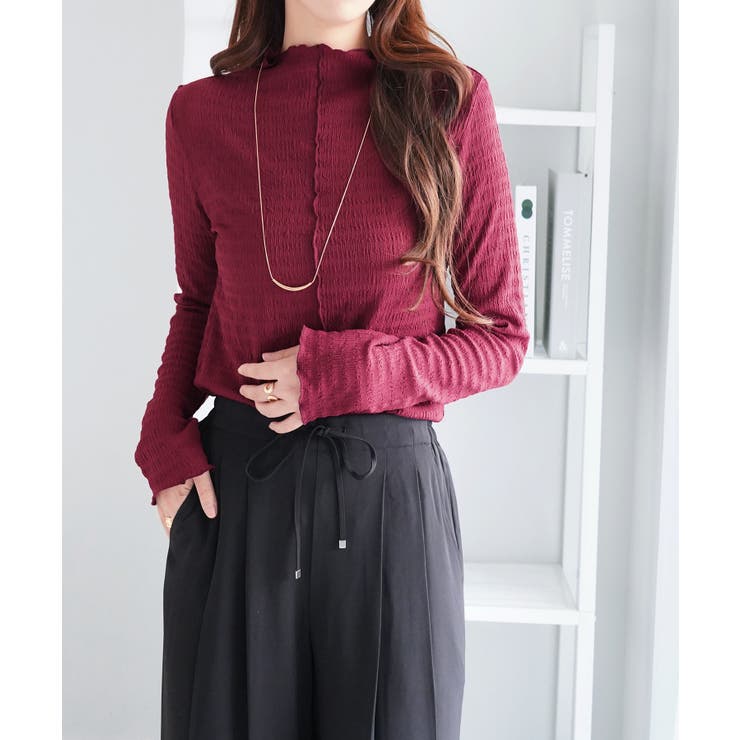 カットジャガードプチハイネックプルオーバ | alotta | 詳細画像23 