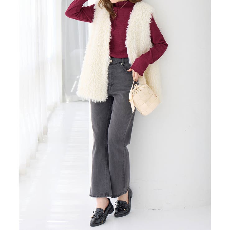 カットジャガードプチハイネックプルオーバ | alotta | 詳細画像24 