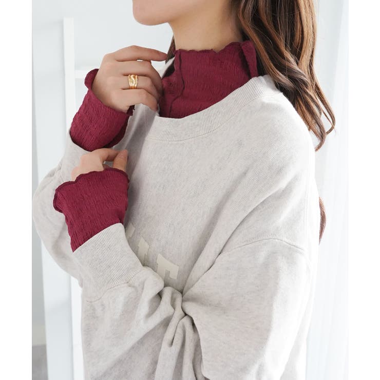 カットジャガードプチハイネックプルオーバ | alotta | 詳細画像25 