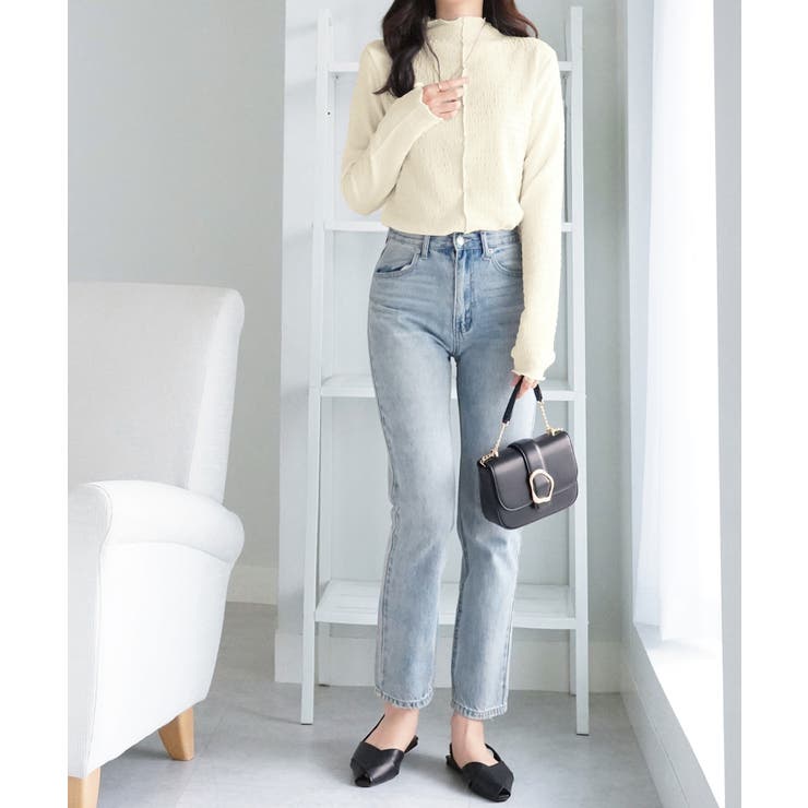 カットジャガードプチハイネックプルオーバ | alotta | 詳細画像29 