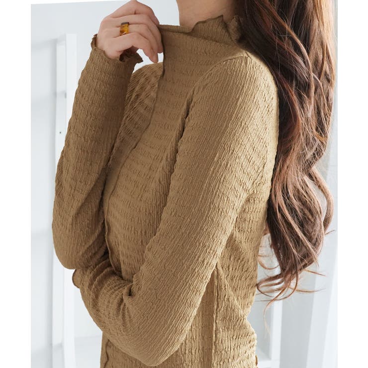 カットジャガードプチハイネックプルオーバ | alotta | 詳細画像6 