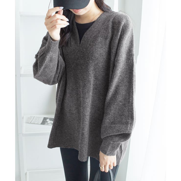 洗えるもちもち首回りすっきり見せＶネッ | Viola e Viola | 詳細画像7 