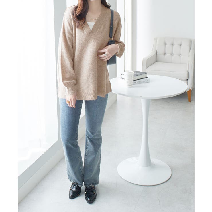 洗えるもちもち首回りすっきり見せＶネッ | Viola e Viola | 詳細画像12 