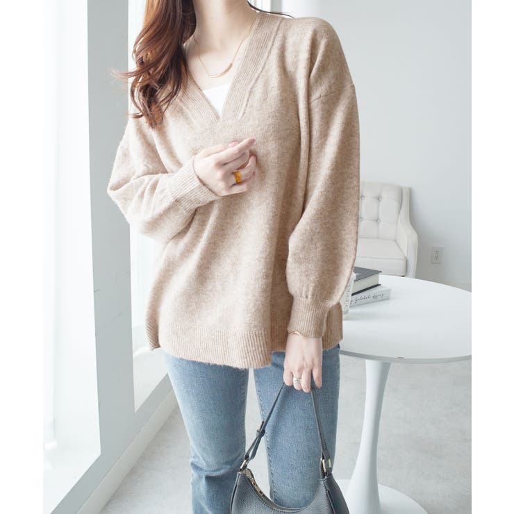 洗えるもちもち首回りすっきり見せＶネッ | Viola e Viola | 詳細画像13 