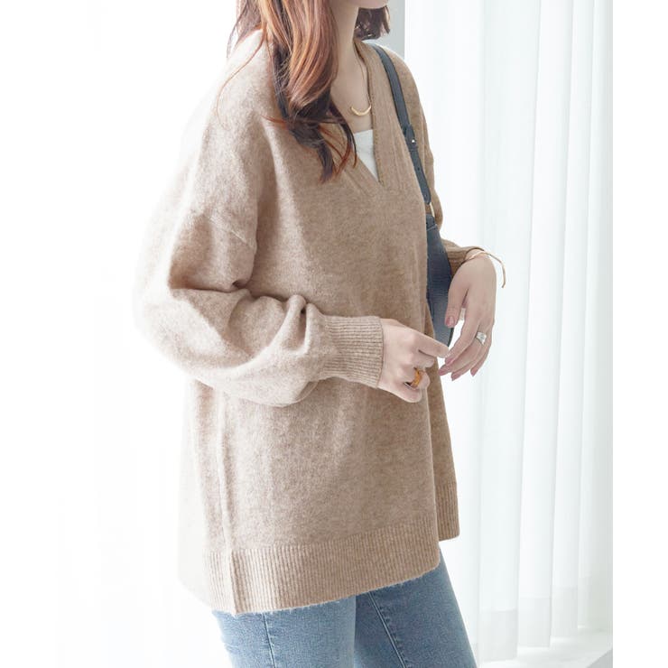 洗えるもちもち首回りすっきり見せＶネッ | Viola e Viola | 詳細画像14 