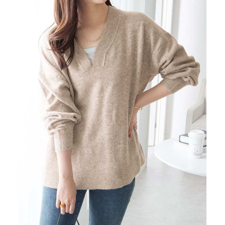 洗えるもちもち首回りすっきり見せＶネッ | Viola e Viola | 詳細画像15 