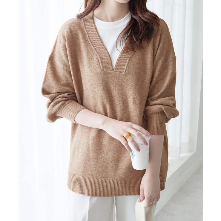 洗えるもちもち首回りすっきり見せＶネッ | Viola e Viola | 詳細画像17 