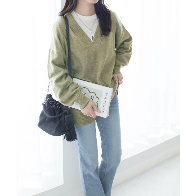 洗えるもちもち首回りすっきり見せＶネッ | Viola e Viola | 詳細画像26 