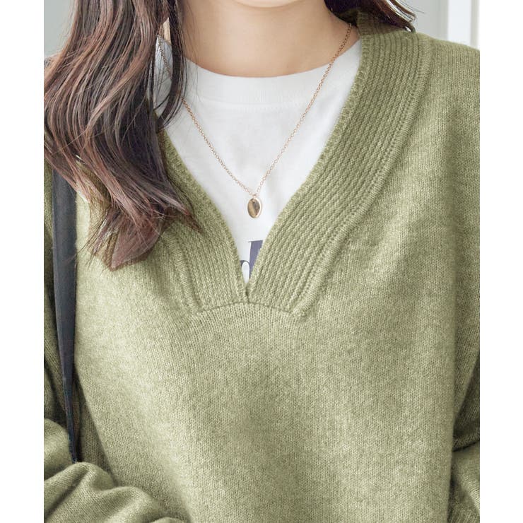 洗えるもちもち首回りすっきり見せＶネッ | Viola e Viola | 詳細画像27 